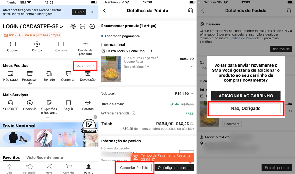 Como cancelar uma compra na Shein | Guia prático - 2
