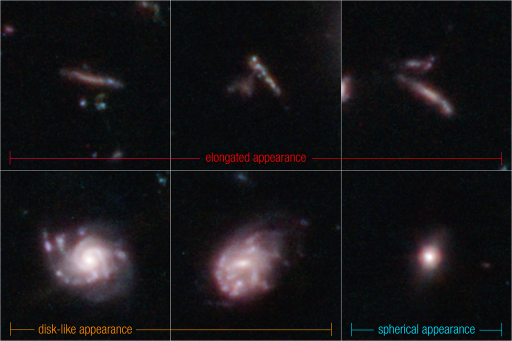 James Webb mostra que várias galáxias do universo jovem eram alongadas - 2