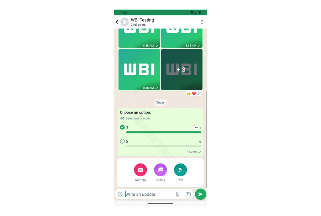 WhatsApp testa a criação de enquetes em canais - 2