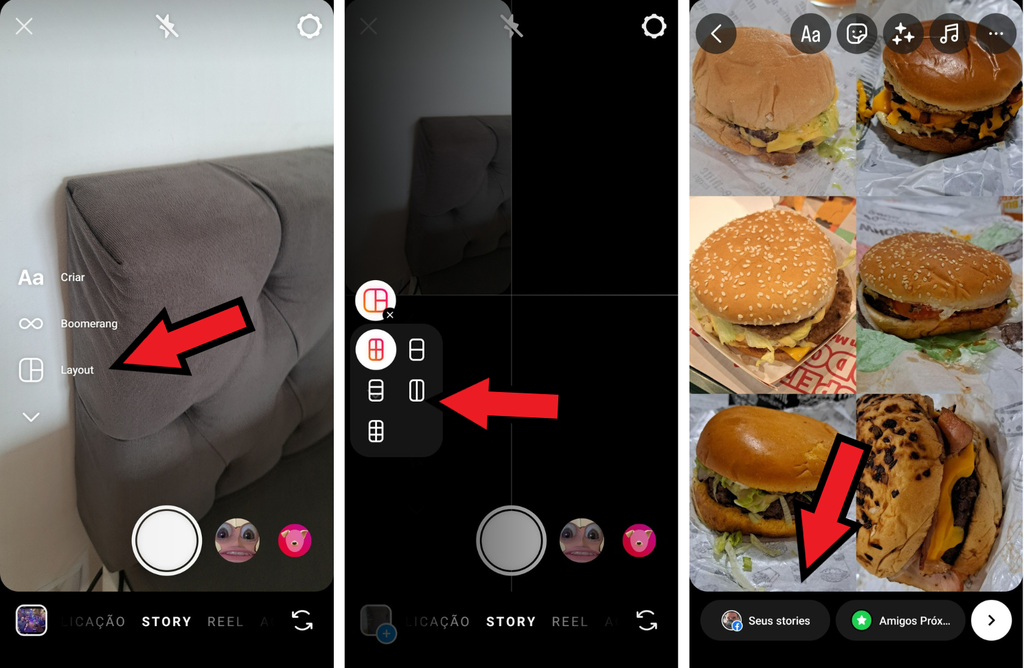 Mosaico story Instagram