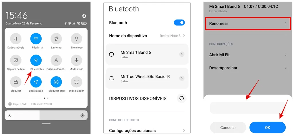 Como mudar o nome de um dispositivo ou acessório Bluetooth - 2