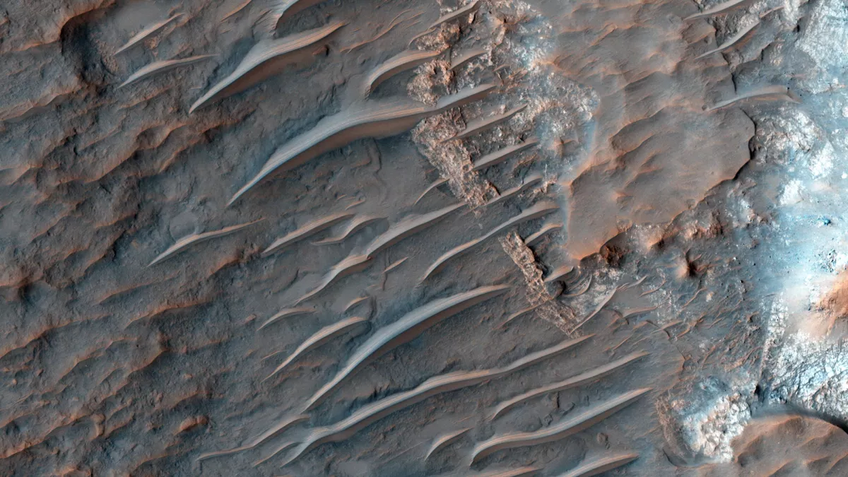 Detalhe nas dunas de Marte