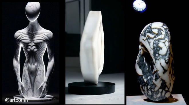 Alex Reben usa o Sora para criar ideias de modelos para suas esculturas (Imagem: Reprodução/OpenAI(