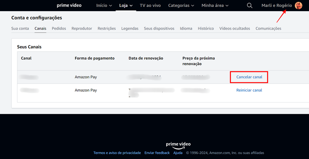 Quem tem assinatura do Paramount+ dentro do Prime Video, deve realizar o processo de cancelamento no streaming da Amazon (Imagem: Captura de tela/Fabrício Calixto/Canaltech)