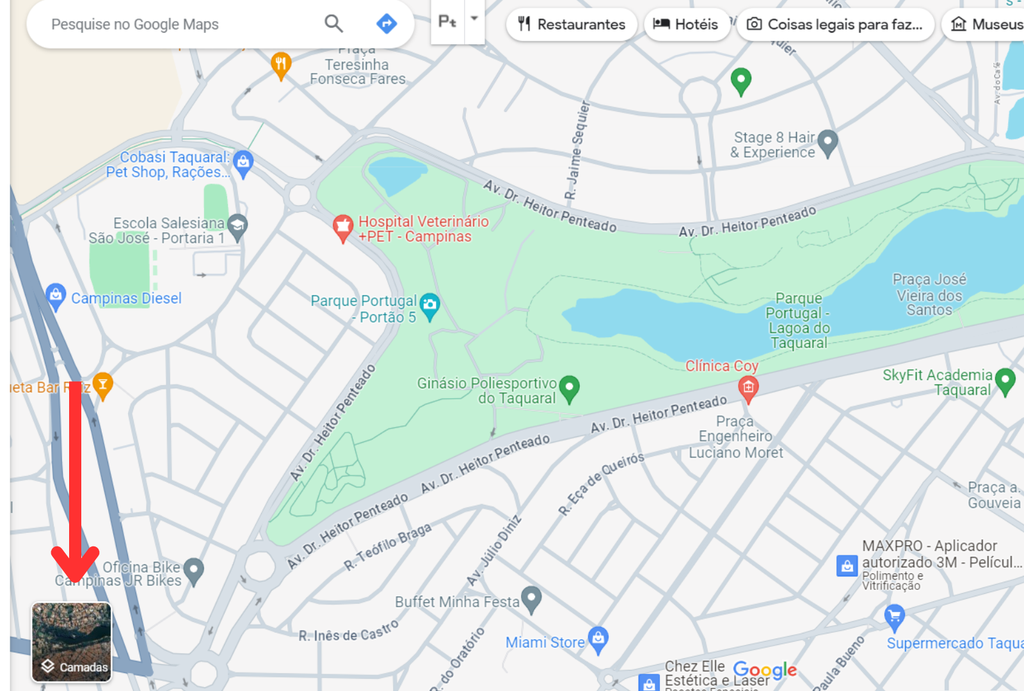 Modo Satélite | Como ver as casas por cima no Google Maps - 2