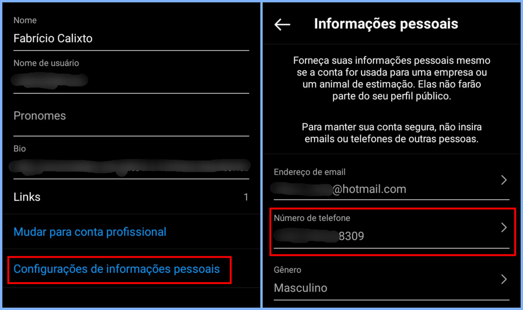 Como descobrir um número de celular pelo Instagram? - 2