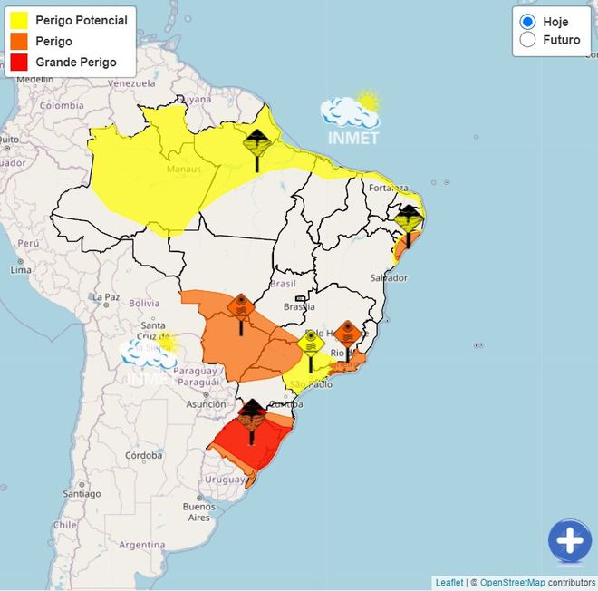 Inmet emite alerta de 