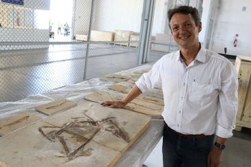 Estácio Jr./Gov. do Ceará 20/05/2026 - O diretor do Museu de Paleontologia Plácido Cidade Nuvens, em Santana do Araripe (CE), o professor Allysson Pinheiro. Foto: Estácio Jr./Gov. do Ceará